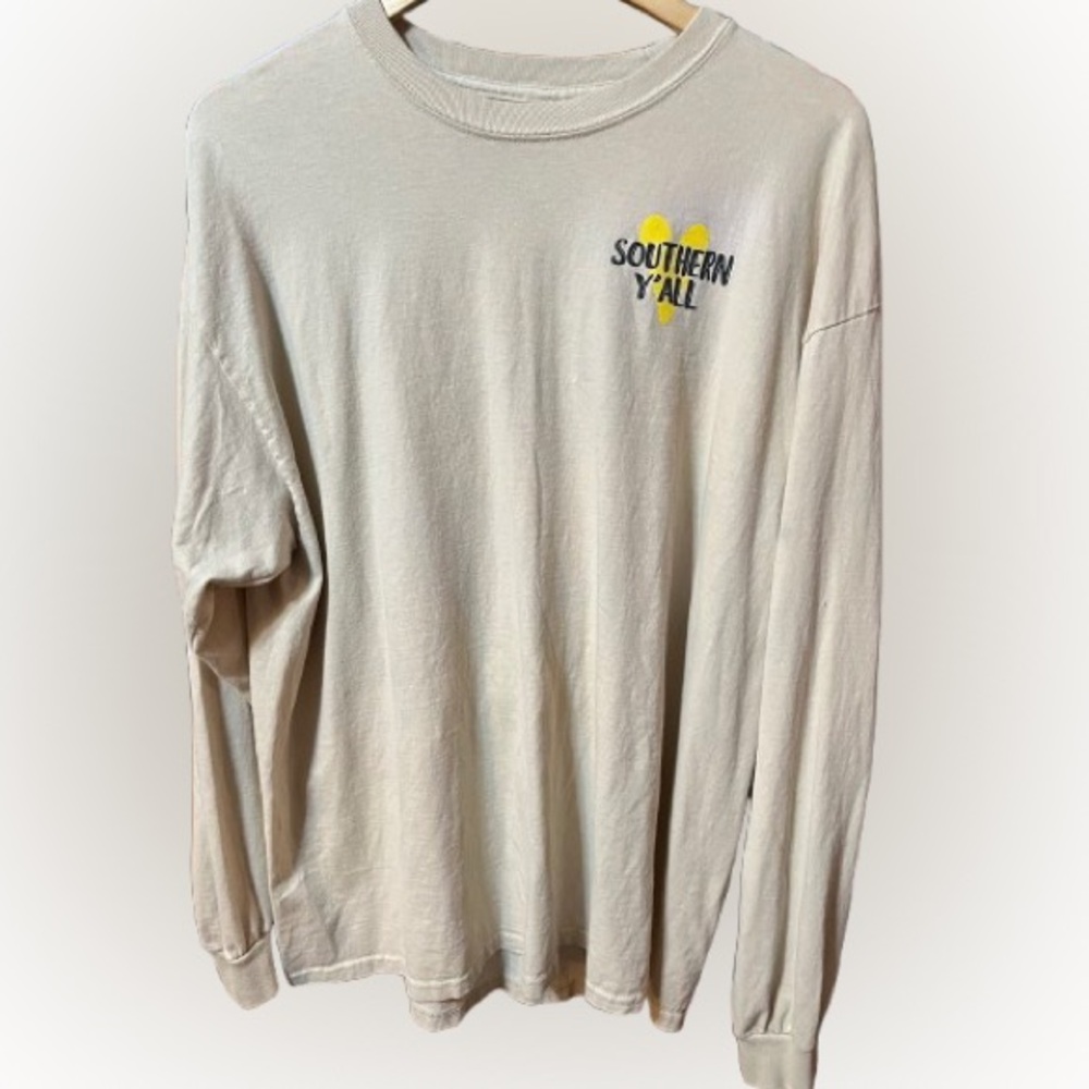Southern Y’all Beeee Sweet Beeeee Kind Long Sleeve Glitter Tee Shirt Size XL